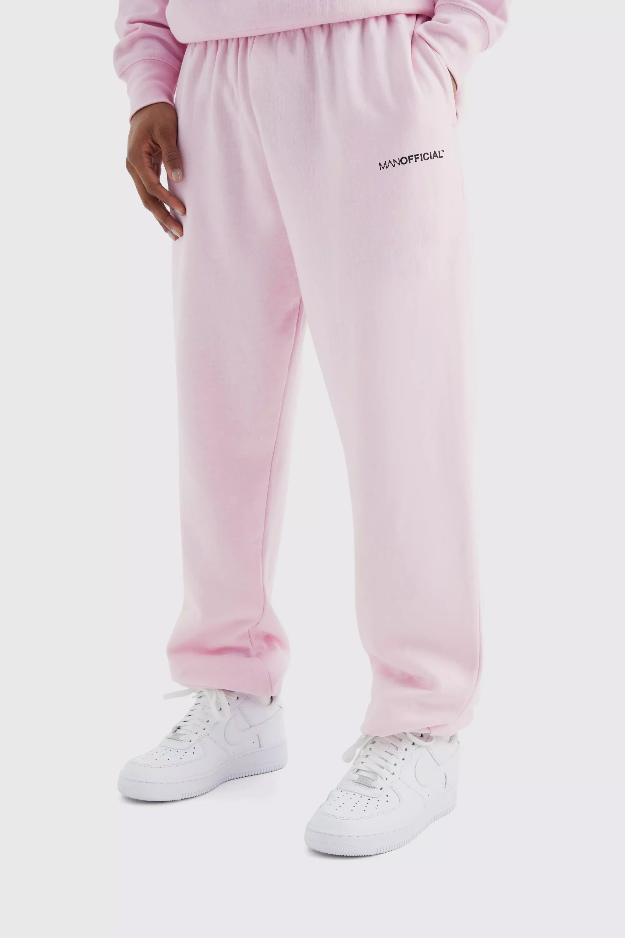 Adidas pink best sale sweatpants mens